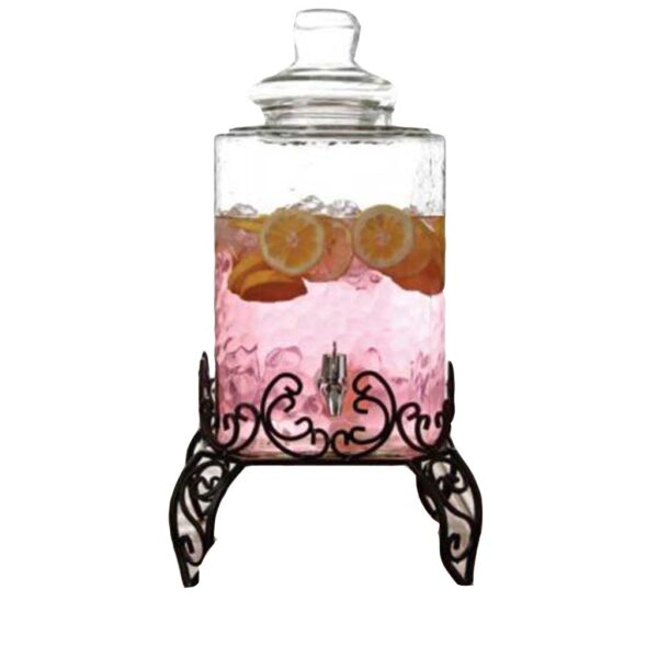 Rain Glass Beverage Dispenser with Stand (5 gallon)