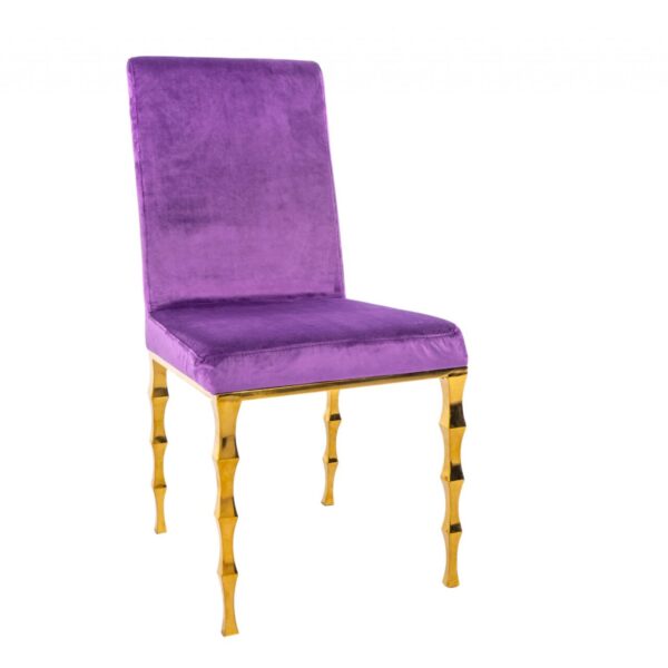 Capri Dining Chair - Purple/Gold