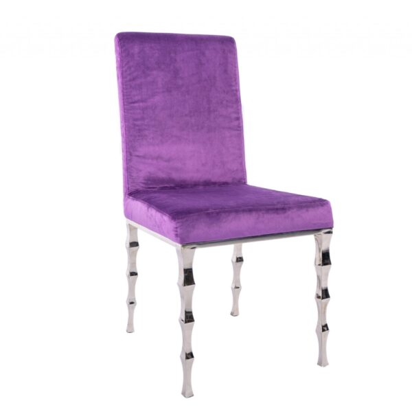 Capri Dining Chair - Purple/Silver