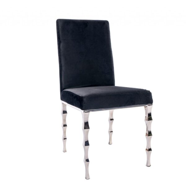 Capri Dining Chair - Black/Silver
