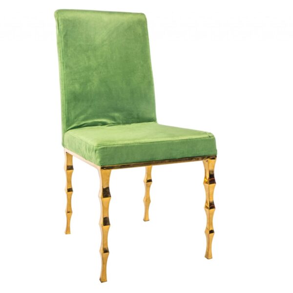 Capri Dining Chair - Green/Gold