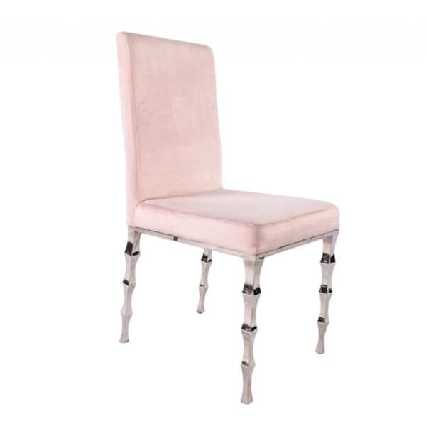 Capri Dining Chair - Blush/Silver
