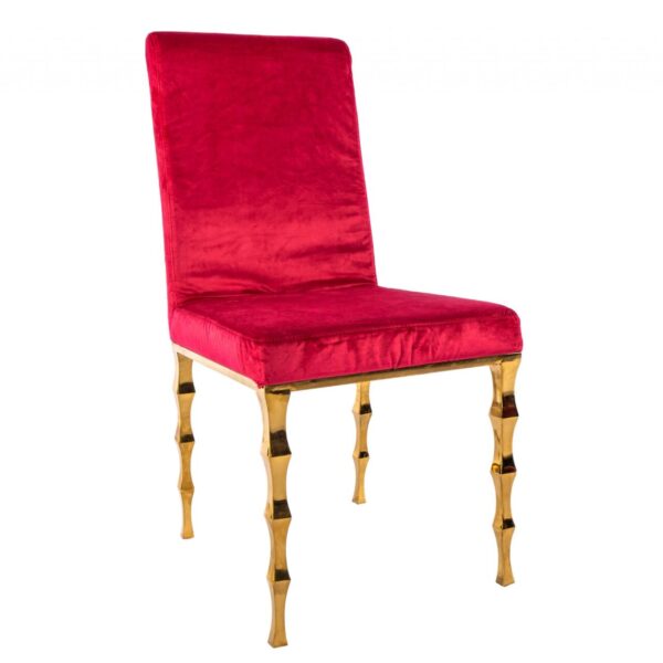 Capri Dining Chair - Red/Gold
