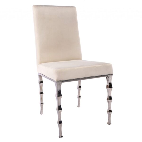 Capri Dining Chair - Off-white/Silver