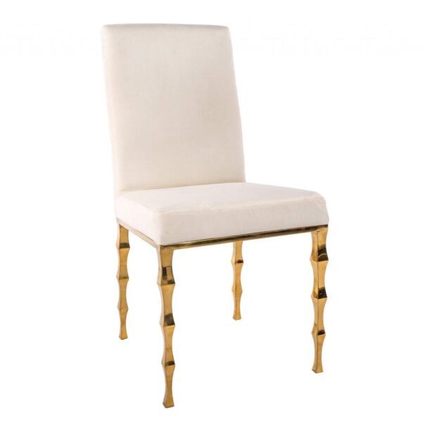 Capri Dining Chair - Off-white/Gold