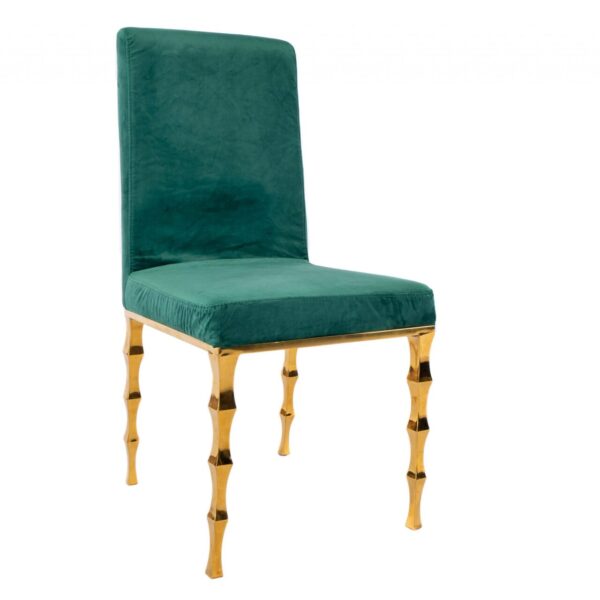 Capri Dining Chair - Emerald/Gold