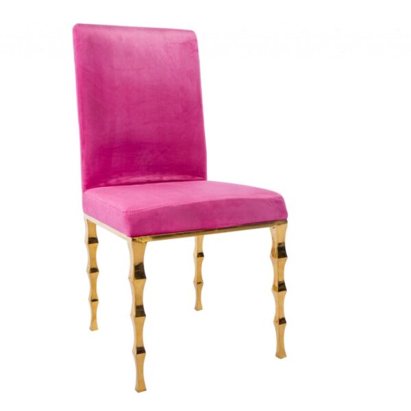 Capri Dining Chair - Hot Pink/Gold