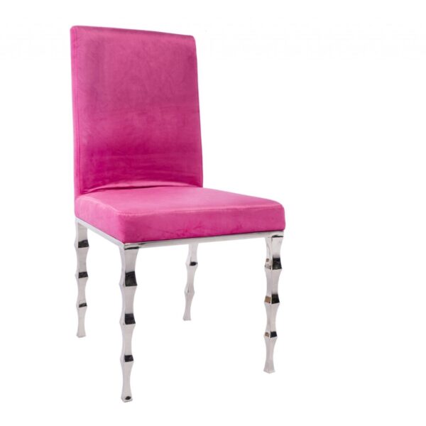Capri Dining Chair - Hot Pink/Silver