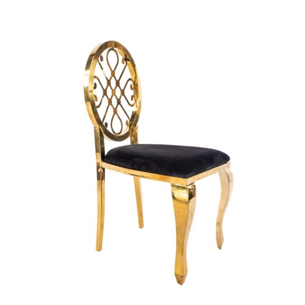 Crown Dining Chairs - Black/Gold