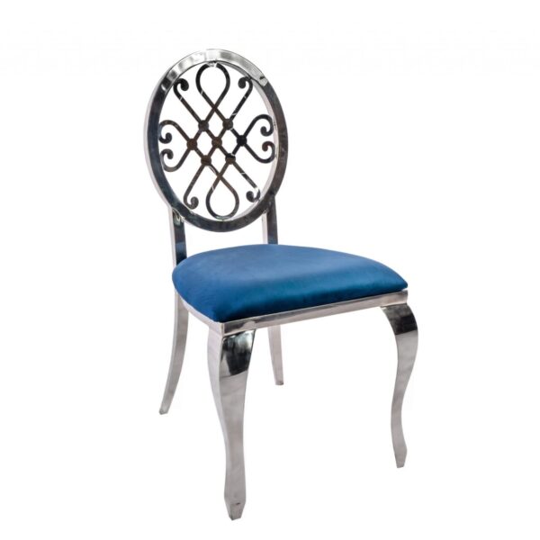 Crown Dining Chairs - Blue/Silver