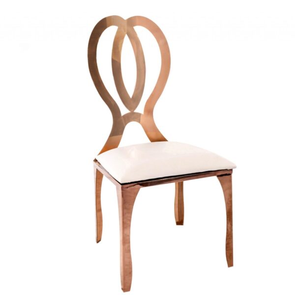 Infinity Dining Chairs - Off White/Rose Gold