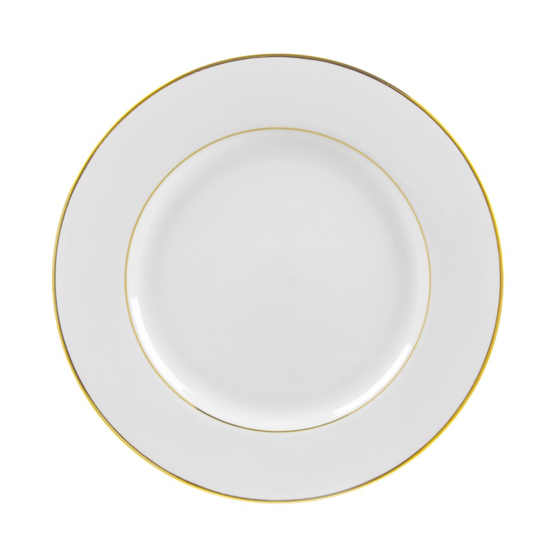 Double Gold Rim Dinner Plate - Palace Party Rental
