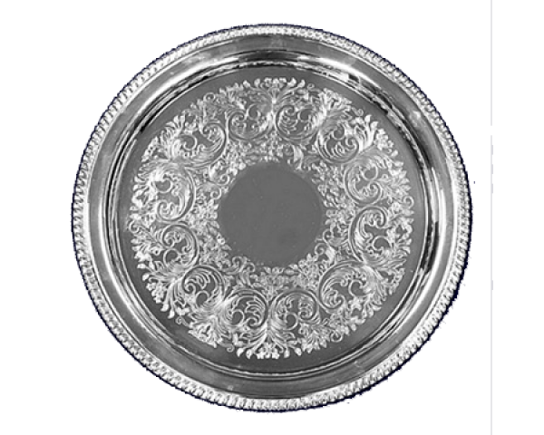 Round Silver Passing Trays