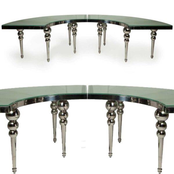 Serpentine Table - Te Papa Green/Silver
