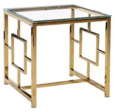 Geo Side Table - Gold