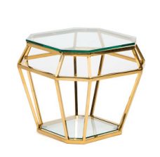 Diamond Side Table - Gold