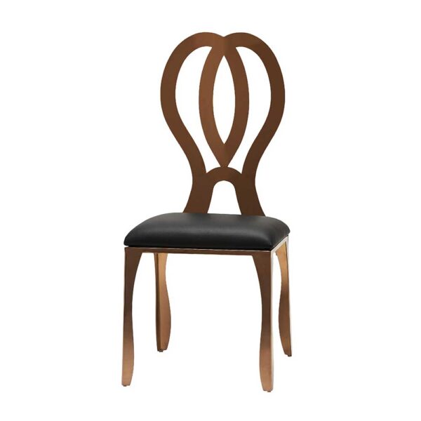 Infinity Dining Chairs - Black/Rose Gold