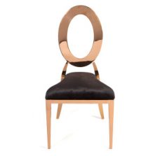 Oz Dining Chairs - Black/Rose Gold