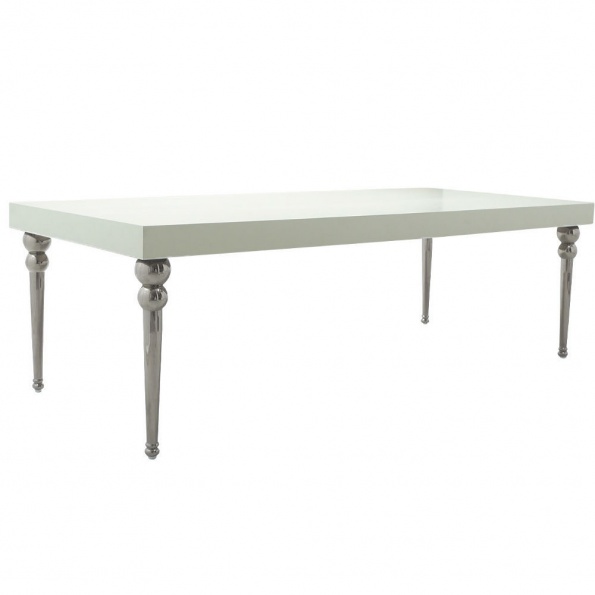 Dior Table - White/Silver