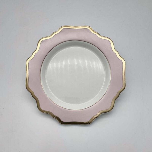 Pink Blair Salad & Dessert Plate