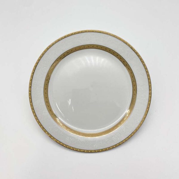 Ornate Double Gold Rim Salad & Dessert Plate