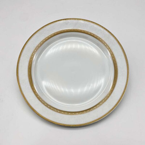 Ornate Double Gold Rim Dinner Plate