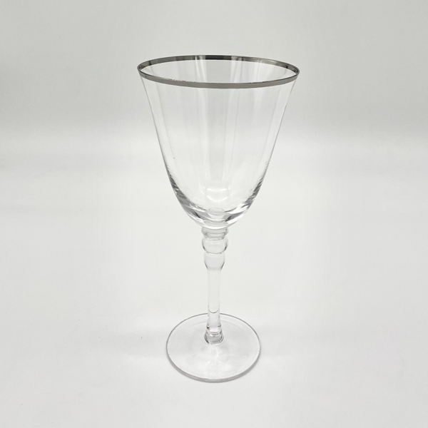 Silver Rim Tulip Red Wine Glass Silver Rim Tulip Glassware