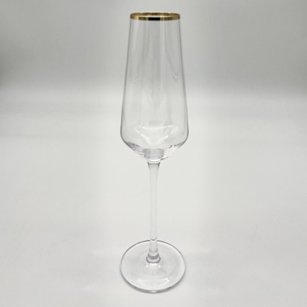 Gold Rim Champagne Flute Gold Rim Glassware