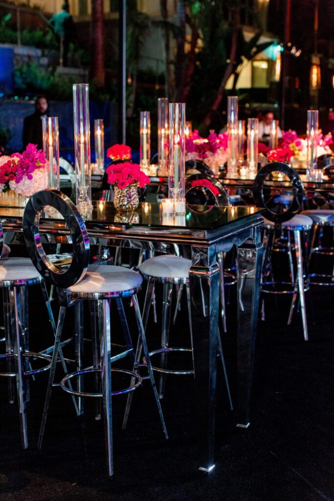 Bar Stool Rental Chrome