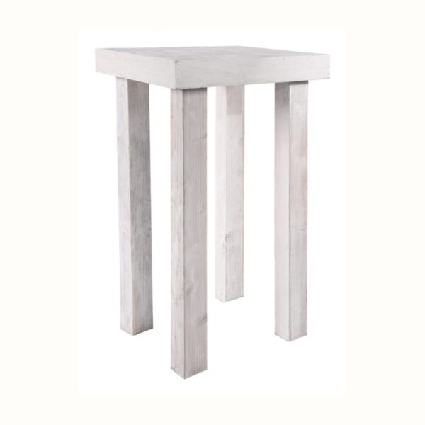 White Wash Rustic Bar Table