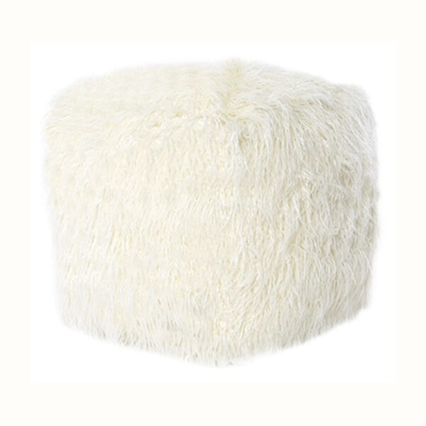 Faux Fur Square Ottoman