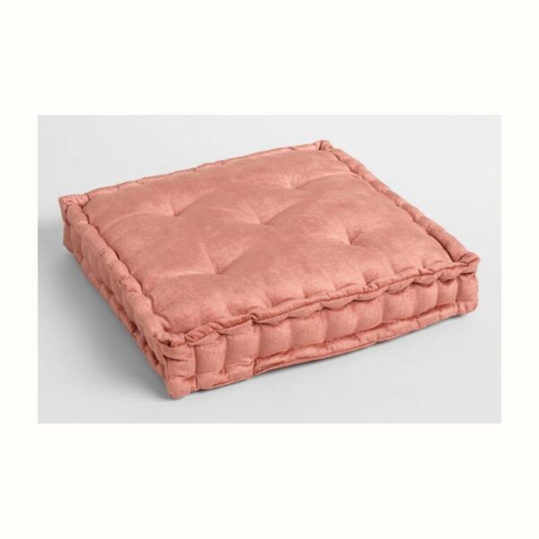 Dusty Coral Velvet Floor Cushion