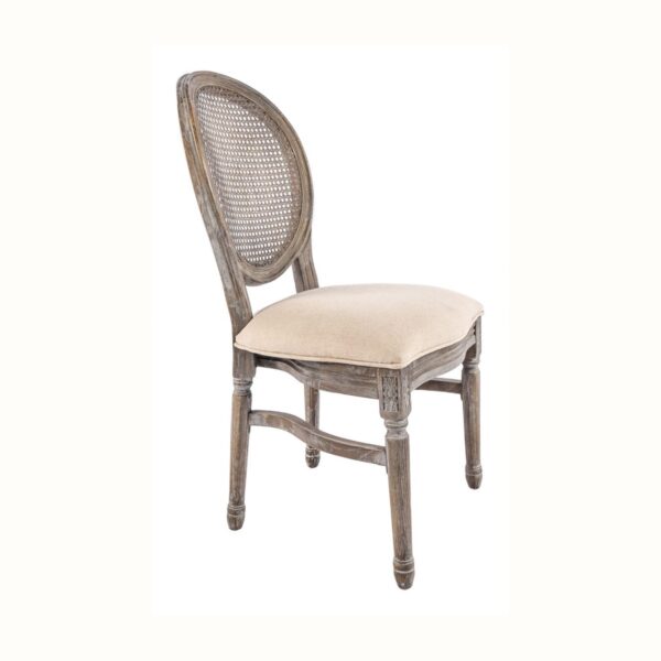 Louis Dining Chair (Rattan back)