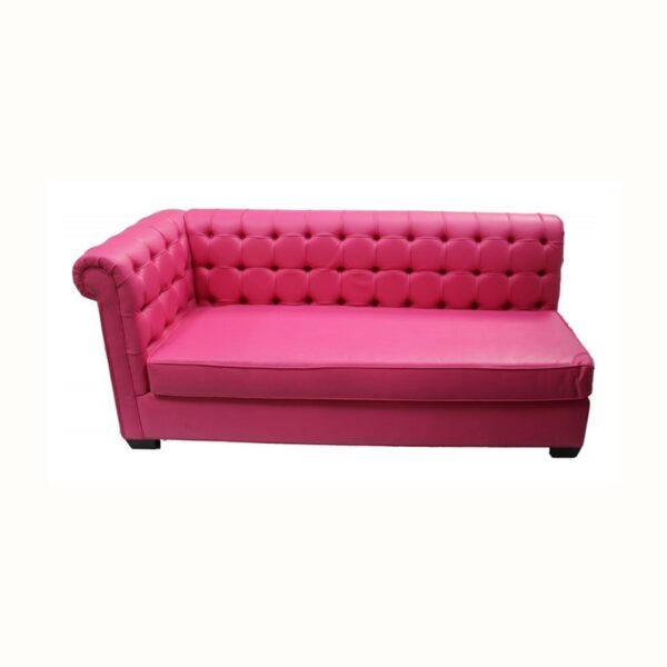 Hot Pink Pleather Sectional