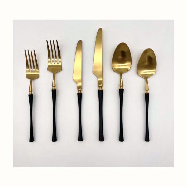 Gemma Black and Gold Flatware