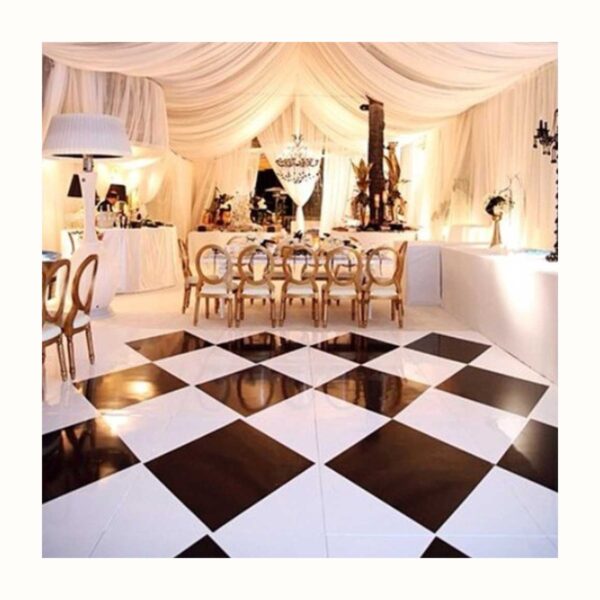 Black and White Checkered Dance Floor