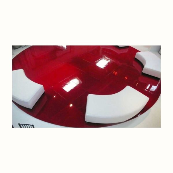 Red Round Glossy Seamless Dance Floor