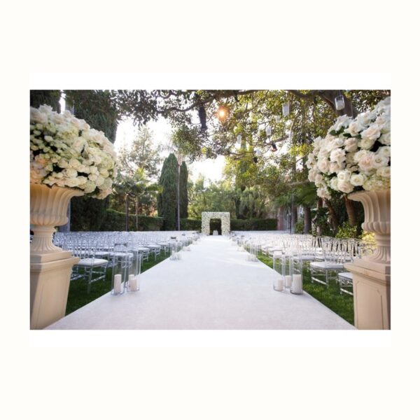 White Carpet Wedding Aisle