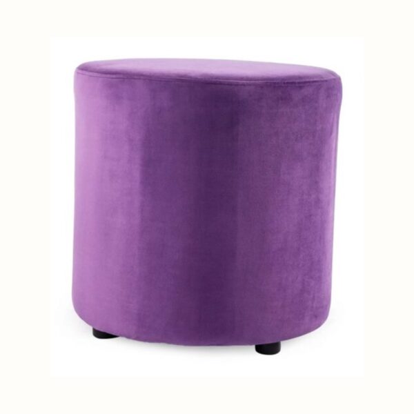 Round Ottoman - Purple