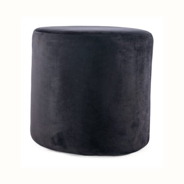 Round Ottoman - Black