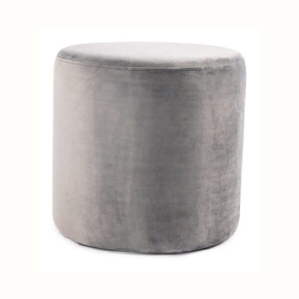 Round Ottoman - Grey