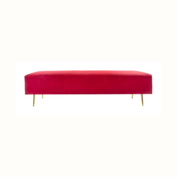 Velvet Bench - Red