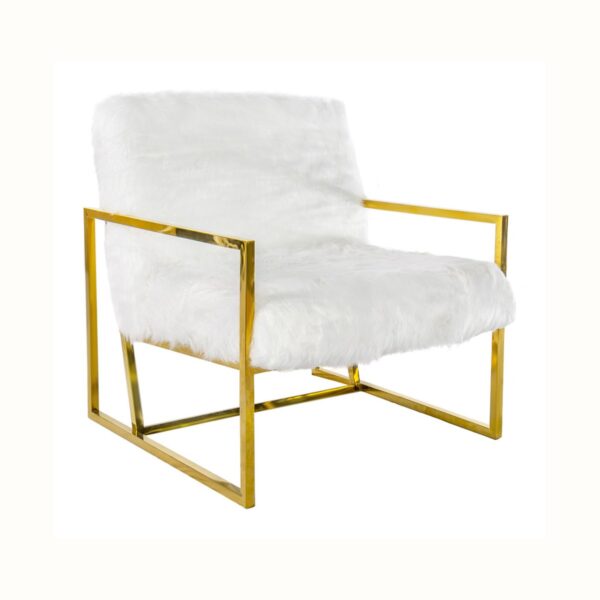 Natalia Armchair - Faux Fur White