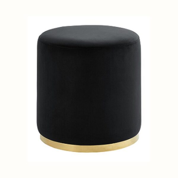 Ottoman (Gold Trim) - Black
