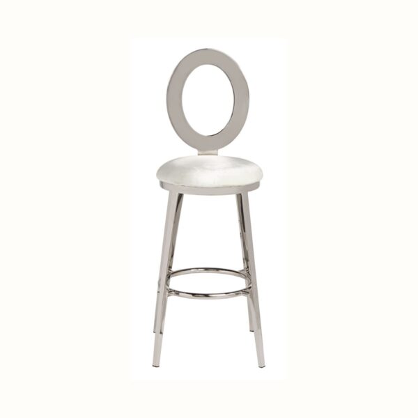 Oz Bar Stool - White/Silver