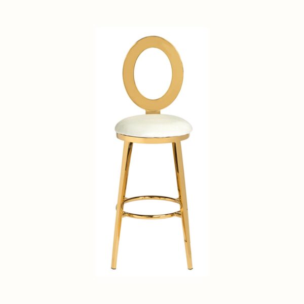 Oz Bar Stool - White/Gold