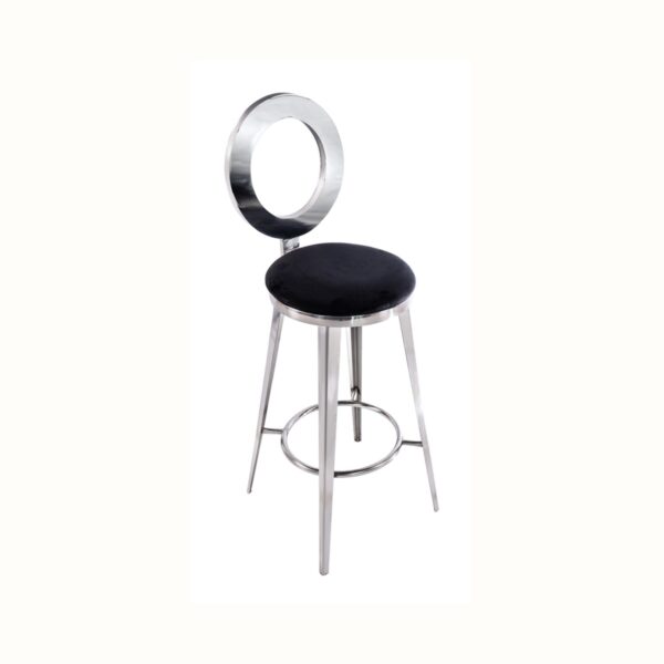 Oz Bar Stool - Black/Silver