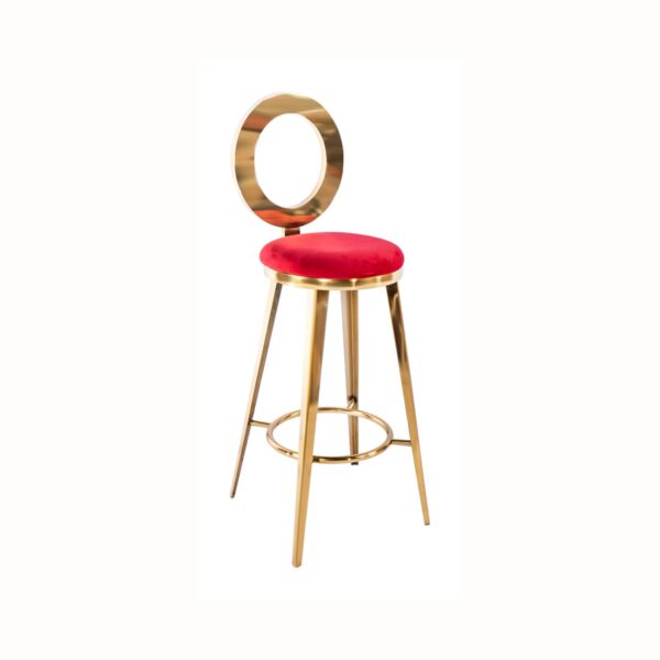 Oz Bar Stool - Red/Gold