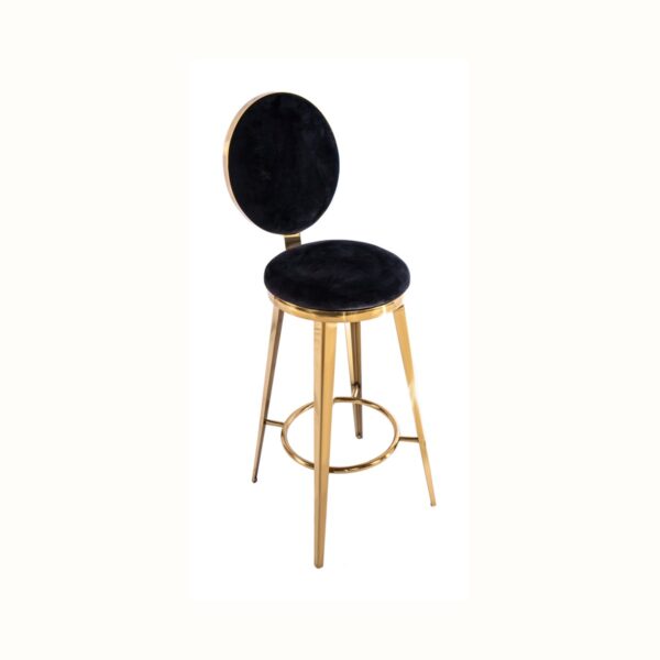 Washington Bar Stool - Black/Gold