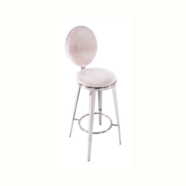 Washington Bar Stool - Off-white/Silver